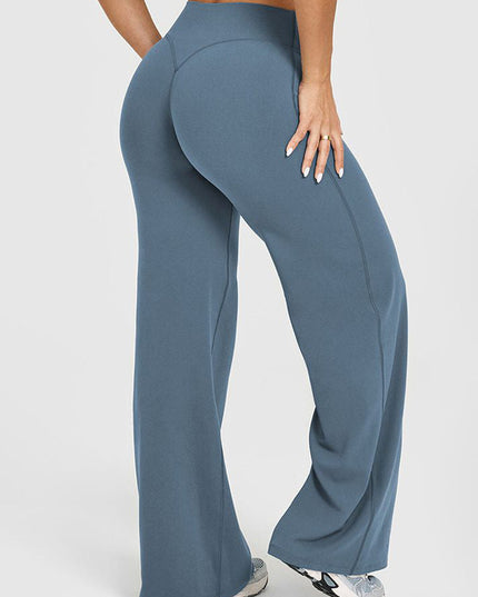 ZASUWA Female Solid Color Casual Loose Flare High-rise Leggings