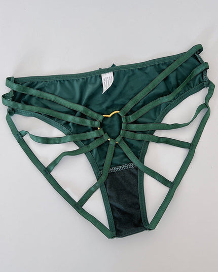 ZASUWA Female Heart Shape Cross Hollow Out Panties