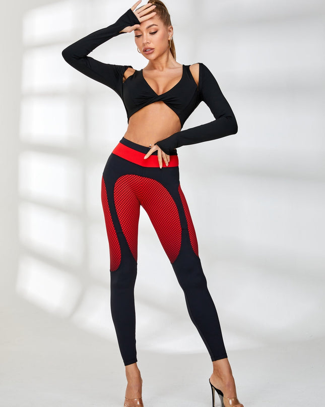 ❤ZASUWA Female Pop Style Contrast Color Leggings