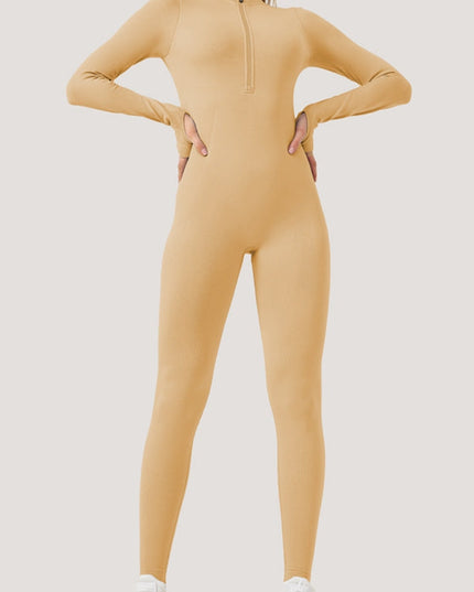 ZASUWA Female Ribbed Thumbhole Jumpsuit