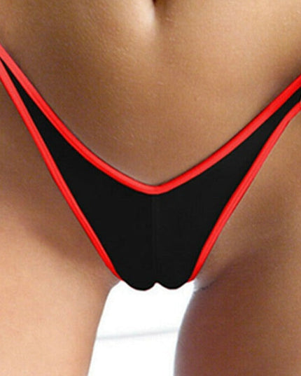 ZASUWA Female Contrast Color Stripe T-back Panties