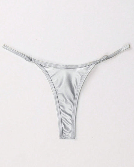 ZASUWA Female Glossy PU T-back Panties