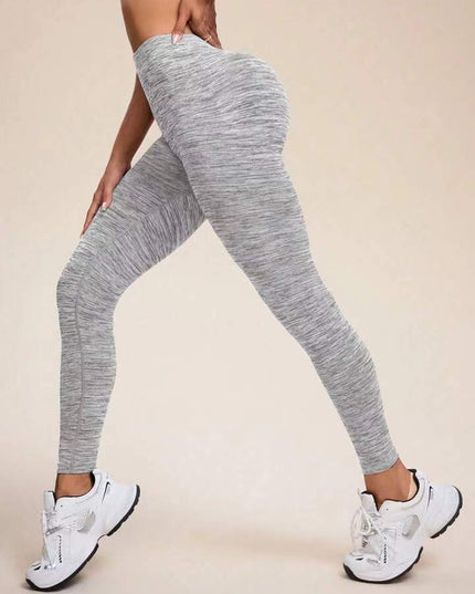 ZASUWA Female Deep V Back Scrunch Bum Seamless Leggings