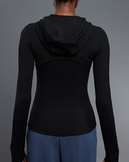 ZASUWA Female Pocket Zipper With Hat Jacket