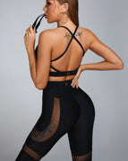 Black / XL / Leggings+Bras