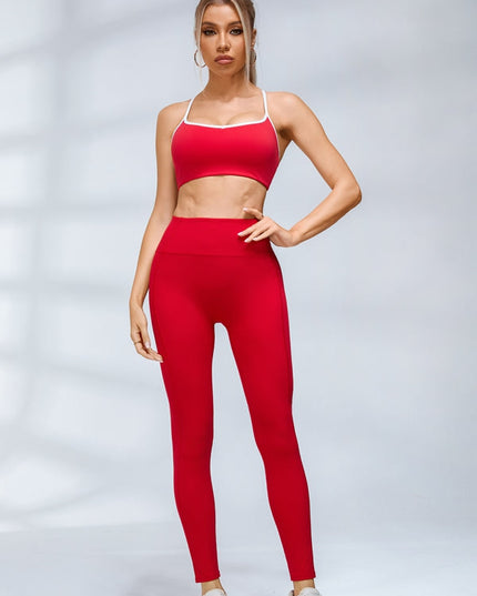 ZASUWA Female Big Heart Shape Cross Back Tracksuit