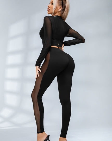 🖤ZASUWA Female Sexy Sheer Mesh Seamless Leggings