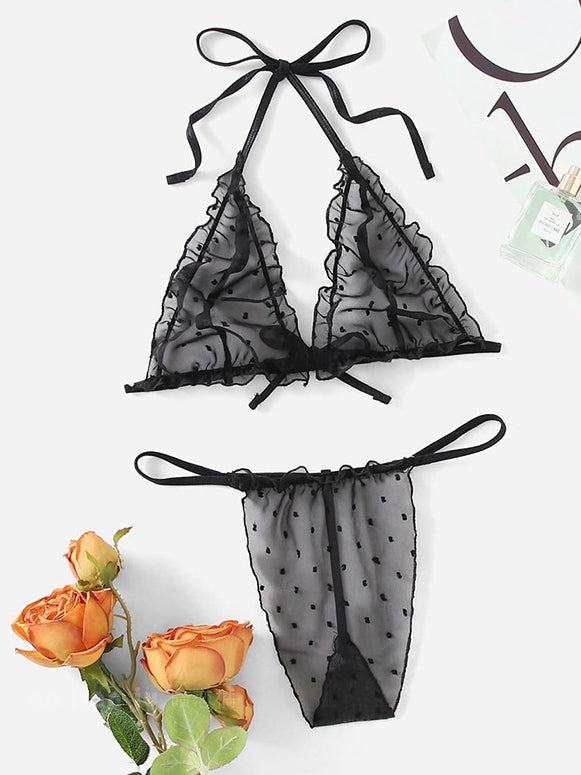 ZASUWA Female Dots Lace Lingerie