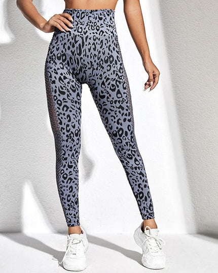 ZASUWA Female Leopard Net Scrunch Bum Seamless Leggings