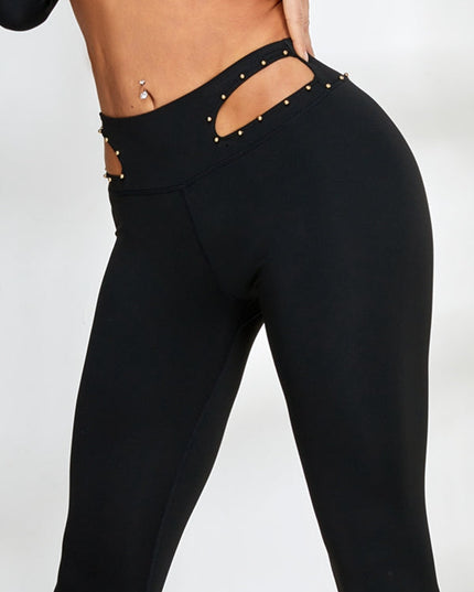 ZASUWA Female Rivet Cutout Leggings