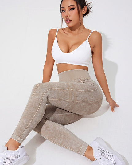 ZASUWA Female Denim Elastic Tight Hip-lift Quick Dry Leggings