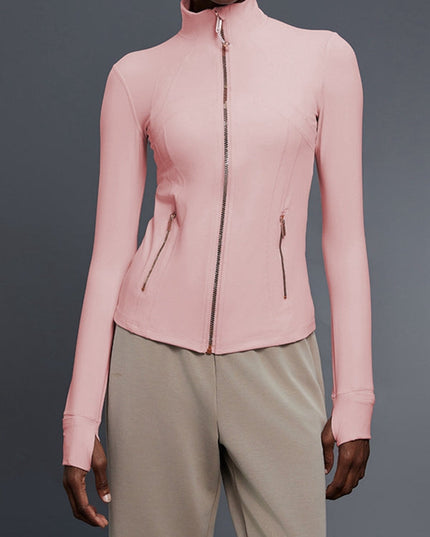 ZASUWA Female Sexy Zipper Pocket Thumbhole Jacket