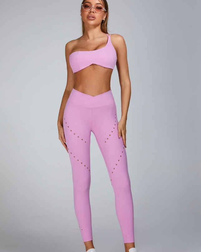 ZASUWA Female Cutout V Shape Waist Spandex Gym Booty Shorts