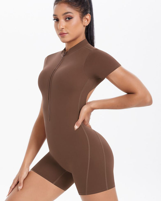 ZASUWA Female Hollow Out Backless Scrunch Bum Push Up Design Romper