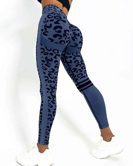 ZASUWA Female Leopard Scrunch Bum Quick-dry Leggings