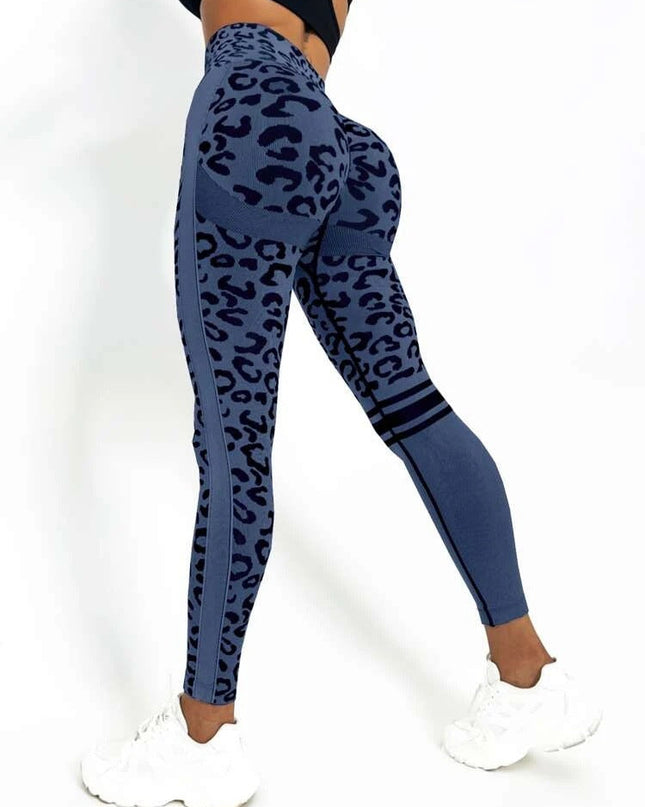 ZASUWA Female Leopard Scrunch Bum Quick-dry Leggings