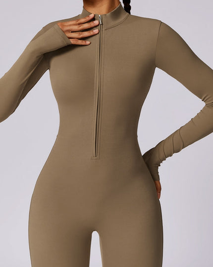 ZASUWA Female Zipper Hip-lift Jumpsuit