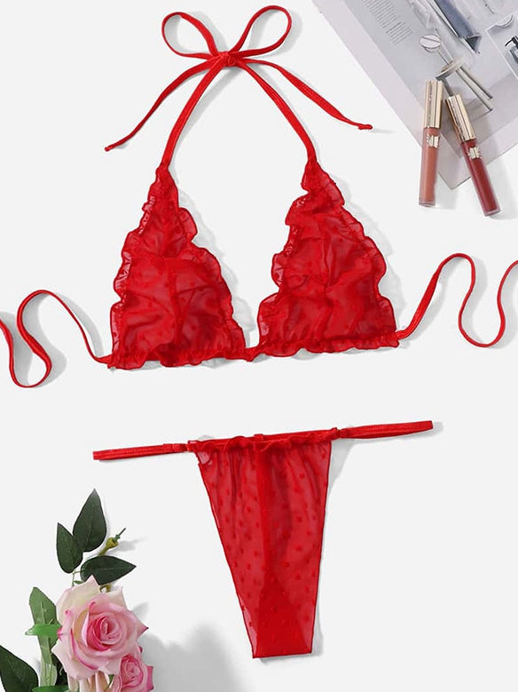 ZASUWA Female Dots Lace Lingerie