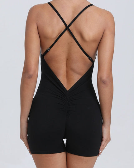 ZASUWA Female Cross Back Scrunch Bum Romper