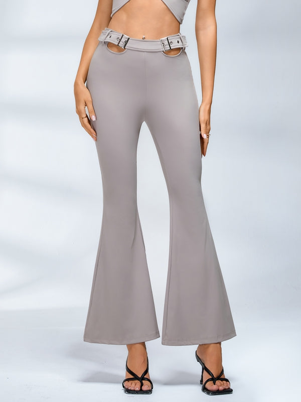 ZASUWA Female Button Cutout Cargo Style Flare Design Tracksuit