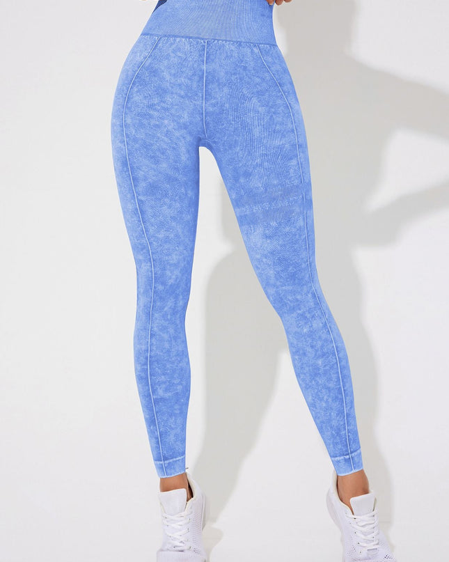 ZASUWA Female Denim Elastic Tight Hip-lift Quick Dry Leggings