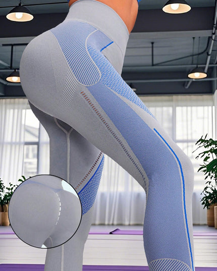 ZASUWA Female Elastic Tight Fishnet Contrast Color Print Leggings