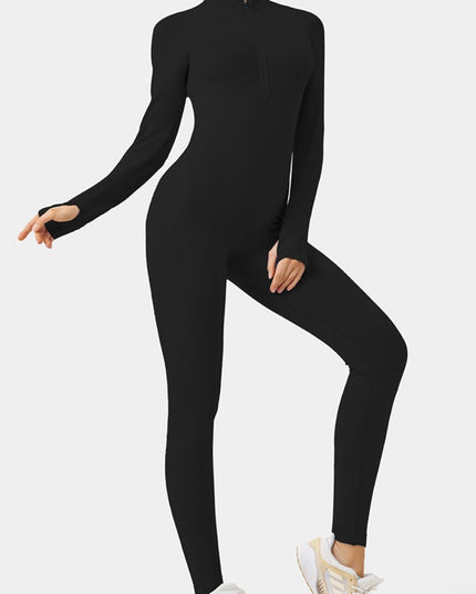 ZASUWA Female Ribbed Thumbhole Jumpsuit