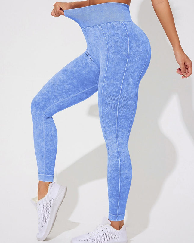 ZASUWA Female Denim Elastic Tight Hip-lift Quick Dry Leggings