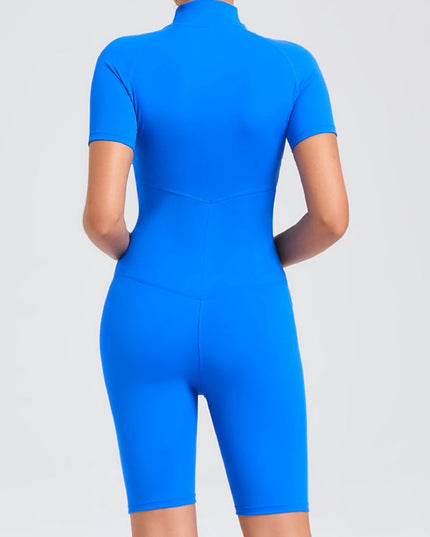 ZASUWA Female Zipper Stand Collar Romper