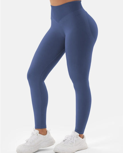 ZASUWA Female High-waisted Seamless Elastic Tight Quick Dry Hip-lift Leggings