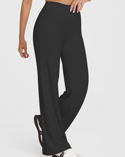 ZASUWA Female Solid Color Casual Loose Flare High-rise Leggings