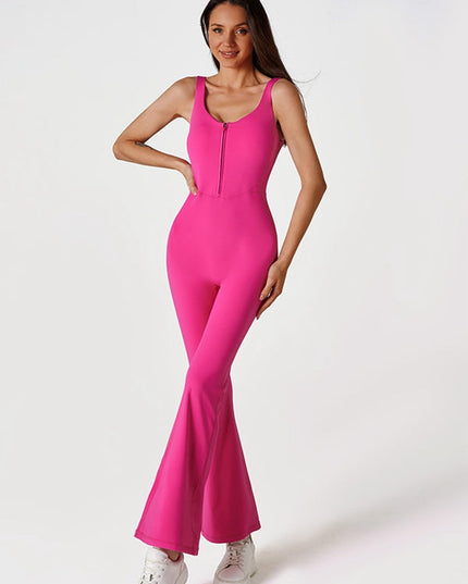 ZASUWA Female Zipper Flare Jumpsuit