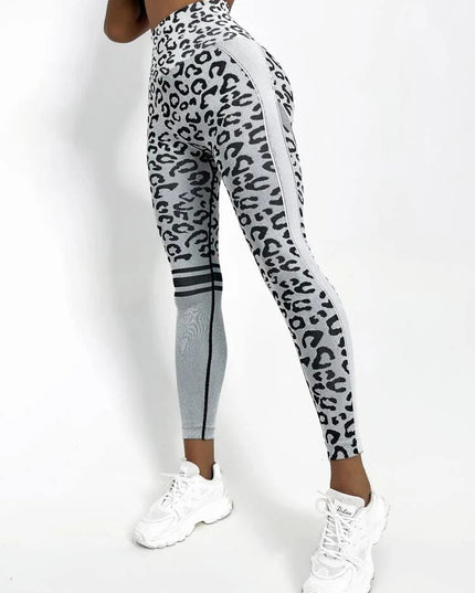 ZASUWA Female Leopard Scrunch Bum Quick-dry Leggings