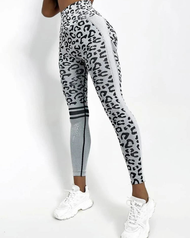 ZASUWA Female Leopard Scrunch Bum Quick-dry Leggings