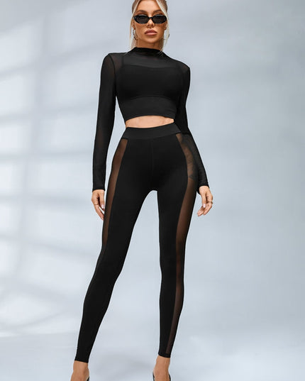 🖤ZASUWA Female Sexy Sheer Mesh Tracksuit
