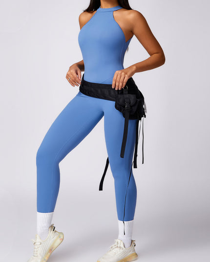 ZASUWA Female Sexy Backless Scrunch Bum Jumpsuit