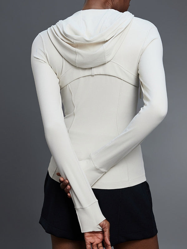 ZASUWA Female Pocket Zipper With Hat Jacket