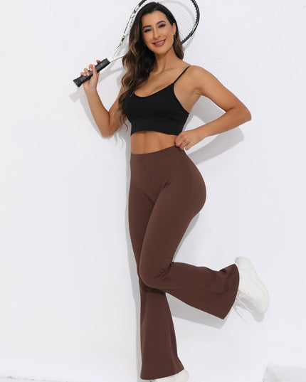 ZASUWA Female V-shaped Waist Scrunch Bum Quick-dry Flare Leggings