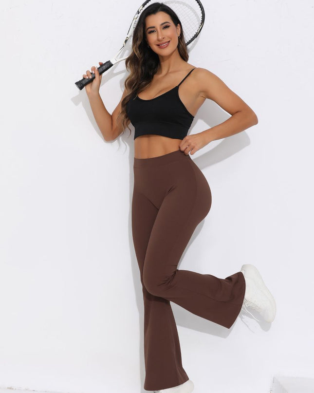ZASUWA Female V-shaped Waist Scrunch Bum Quick-dry Flare Leggings