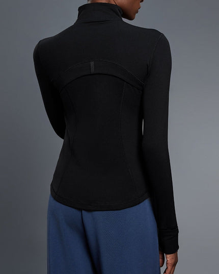 ZASUWA Female Sexy Zipper Pocket Thumbhole Jacket