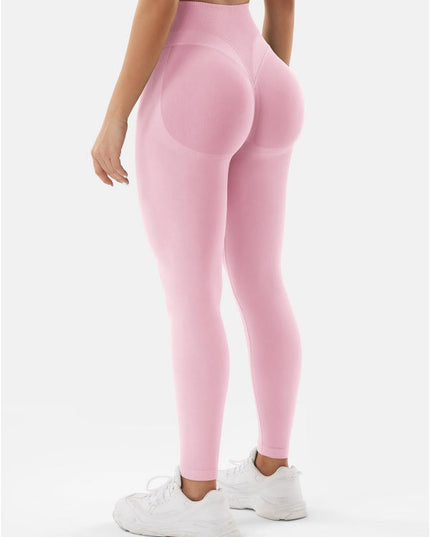 ZASUWA Female High-waisted Seamless Elastic Tight Quick Dry Hip-lift Leggings