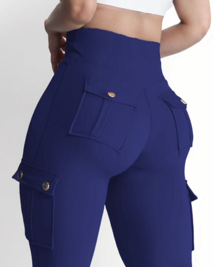 ZASUWA Female Pocket High-rise Cargo Style Cropped Leggings