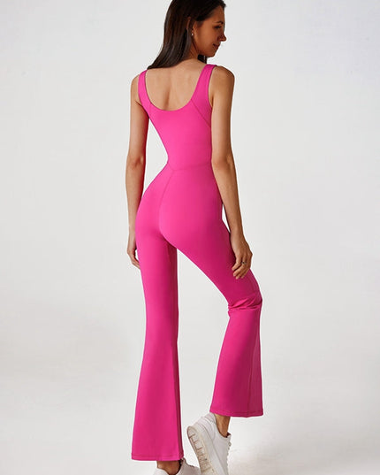 ZASUWA Female Zipper Flare Jumpsuit