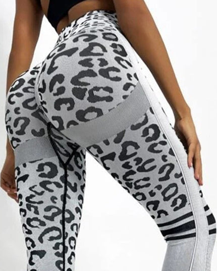 ZASUWA Female Leopard Scrunch Bum Quick-dry Leggings
