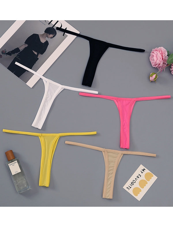 ZASUWA Female Sexy Mesh Print T-Back Panties