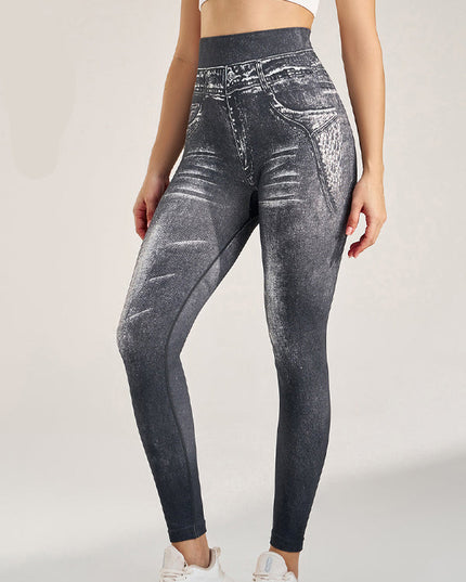 ZASUWA Female Denim Hip-lift High-waisted Leggings