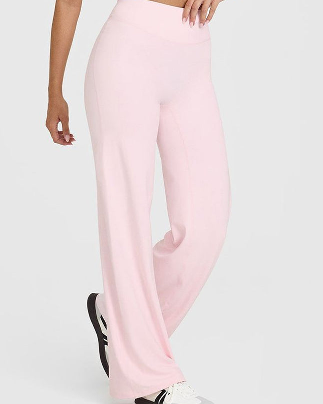 ZASUWA Female Solid Color Casual Loose Flare High-rise Leggings