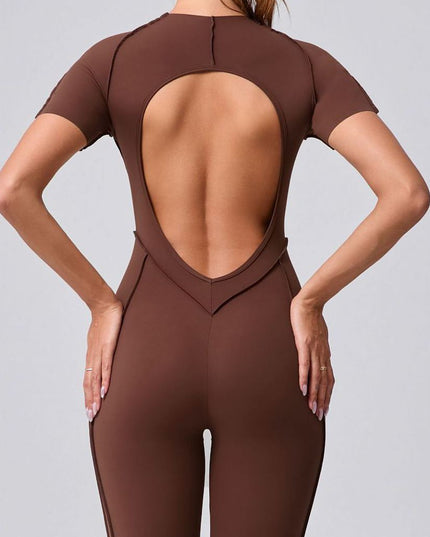 ZASUWA Female Heart Backless Jumpsuit