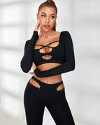 Black / S / Leggings+Long Sleeves