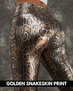 Golden Snakeskin Print / One Size